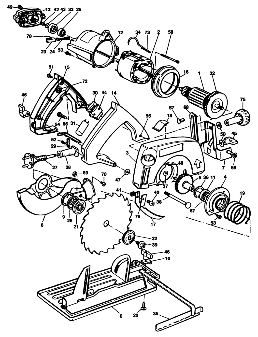 Black & Decker P3703 Type 1 Circ. Saw Spare Parts