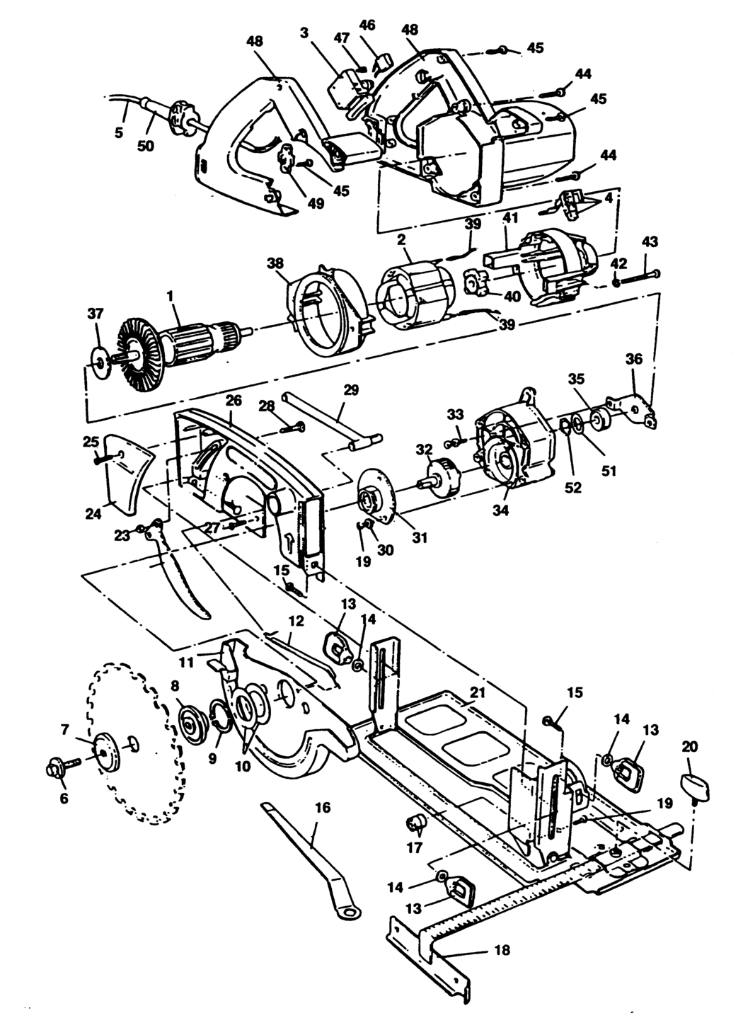 Black & Decker P3705 Type 1 Circ. Saw Spare Parts