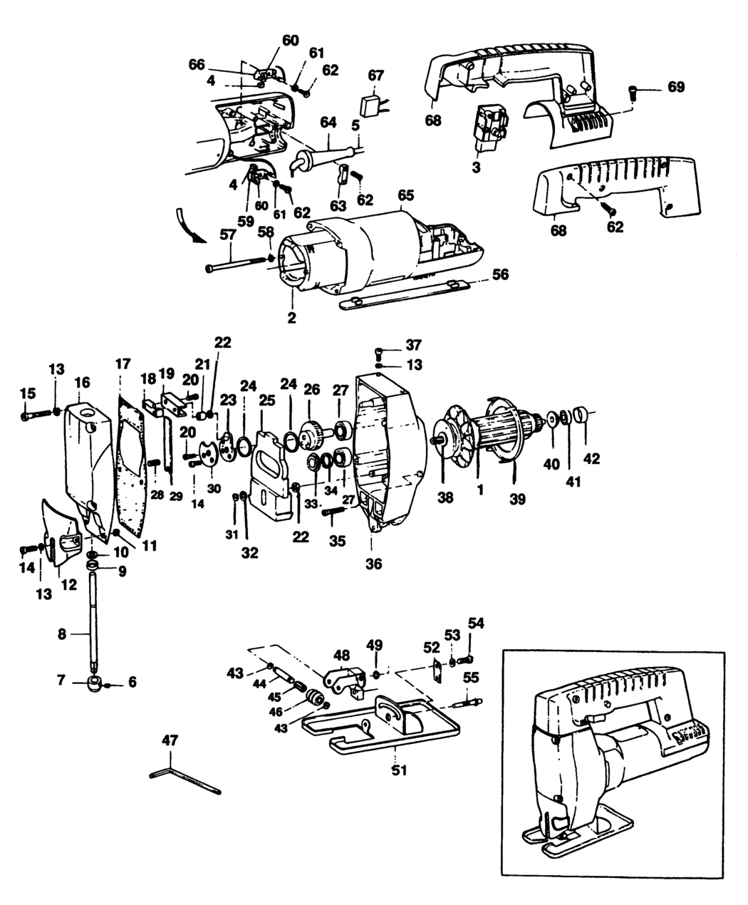 Black & Decker P4104 Type 1 Jigsaw Spare Parts