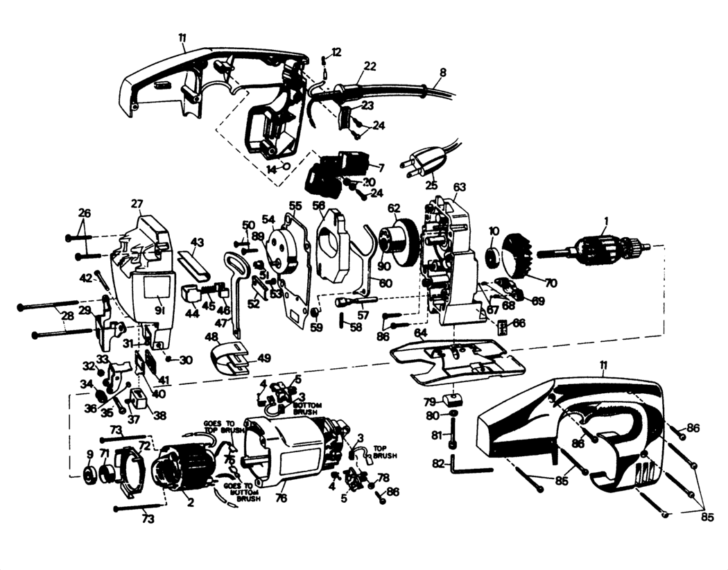 Black & Decker P4401 Type 1 Jigsaw Spare Parts