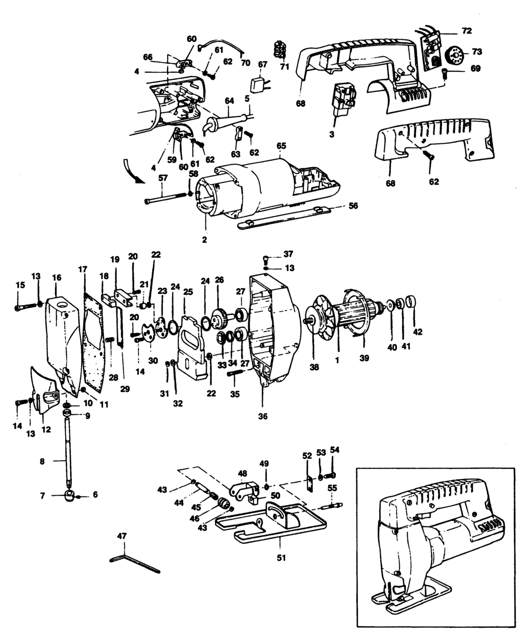 Black & Decker P4404 Type 1 Jigsaw Spare Parts