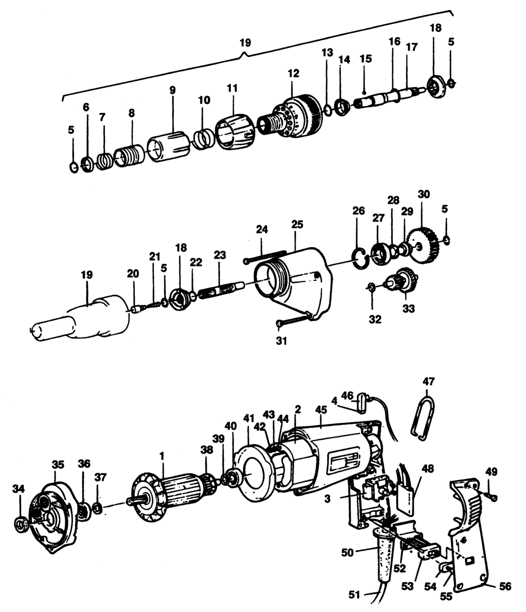 Black & Decker P7303 Type 1 Screwdriver Spare Parts