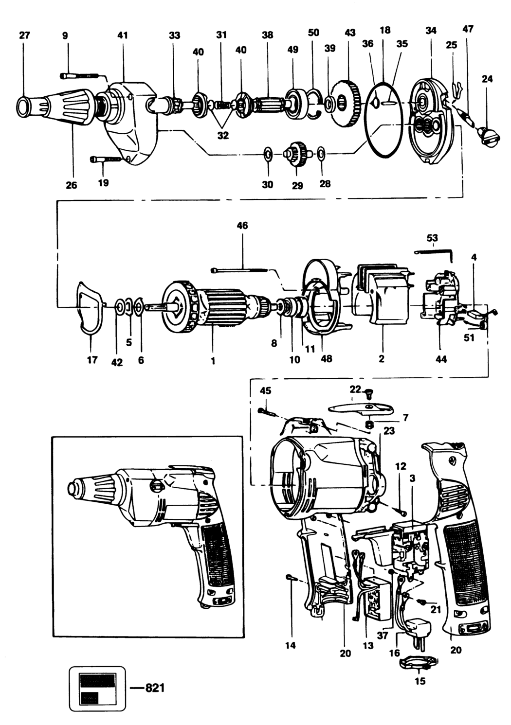 Black & Decker P8806 Type 1 Screwdriver Spare Parts