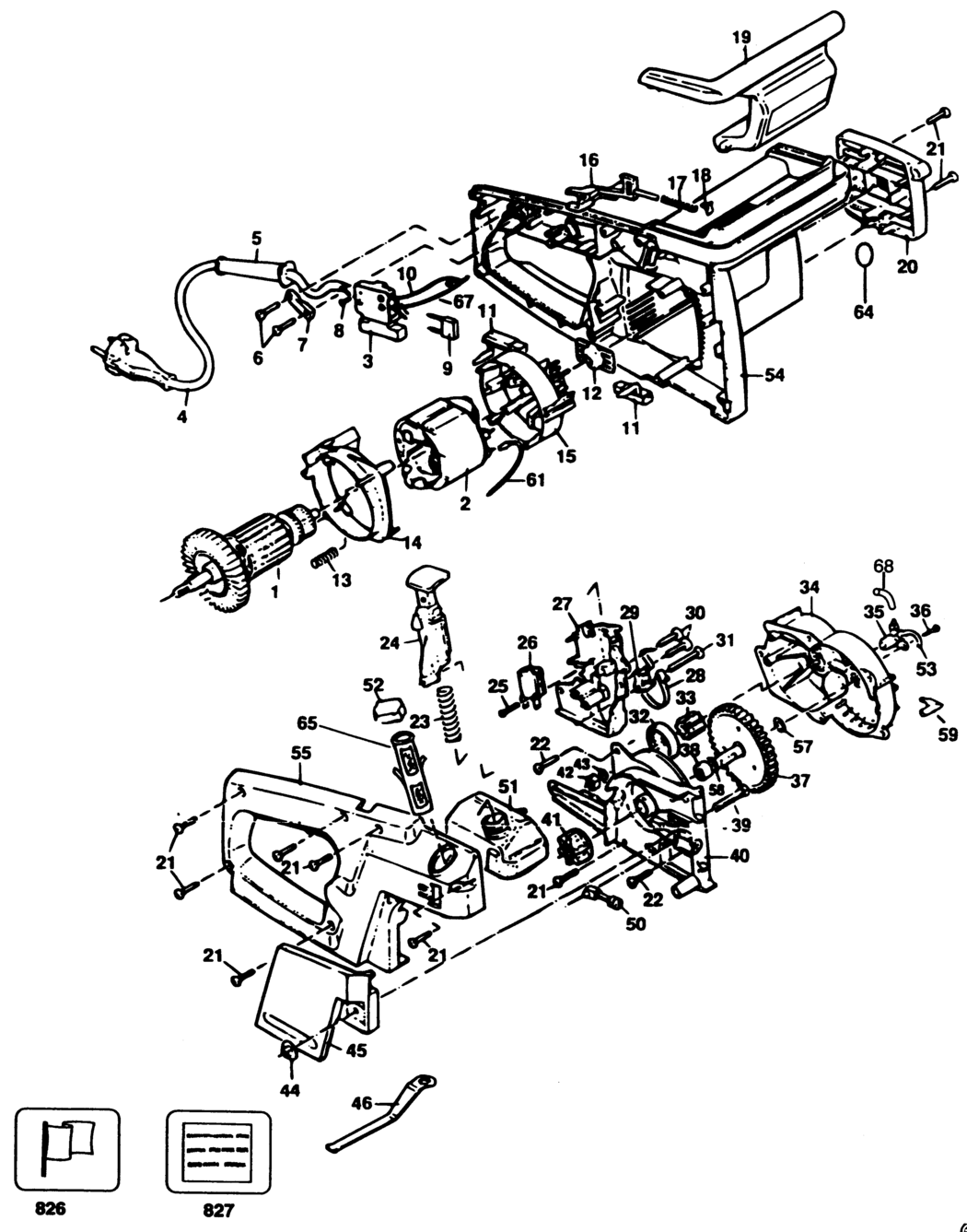 Black & Decker MC1B Type 4 Chainsaw Spare Parts