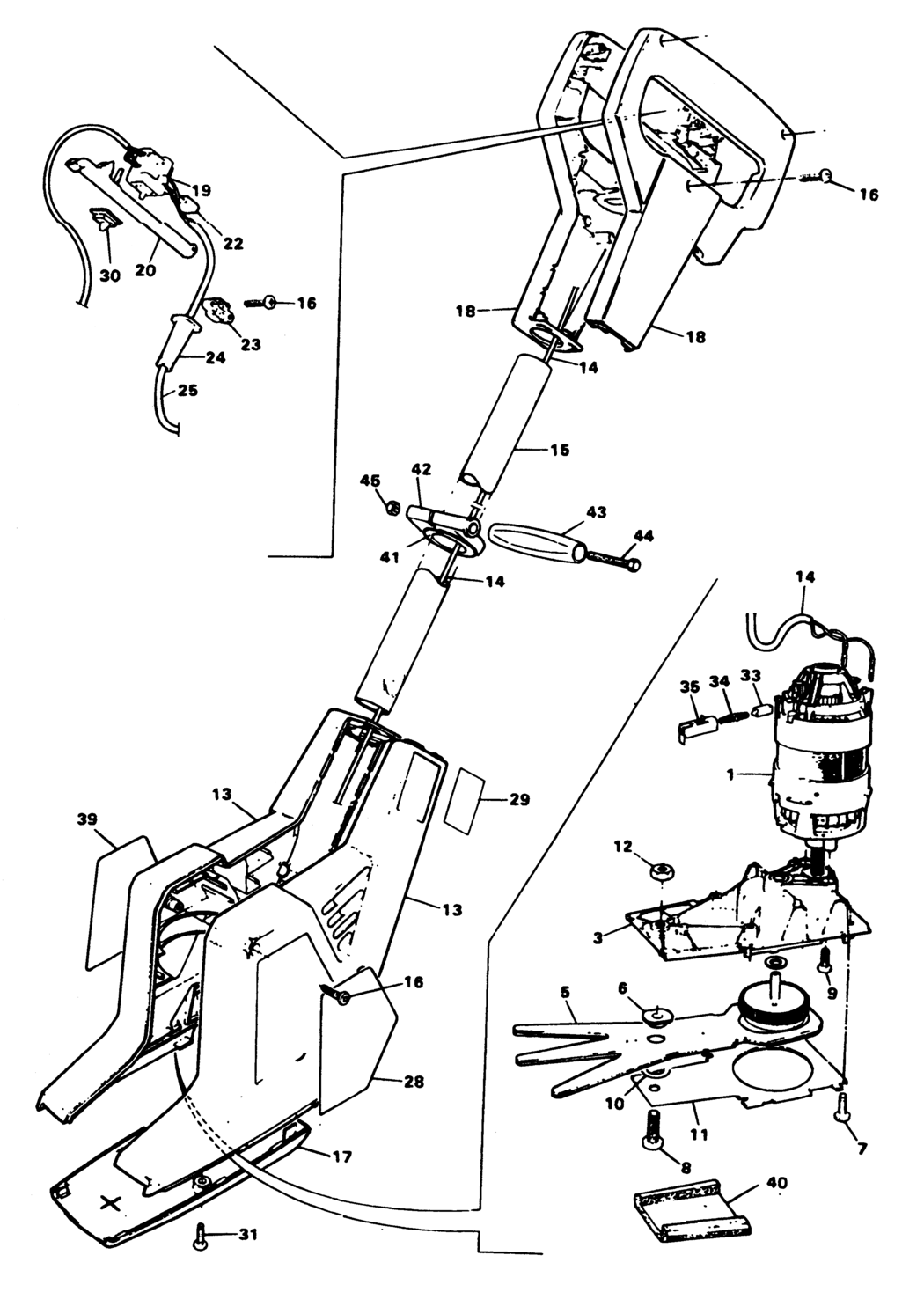 Black & Decker GV100 Type 1 Power Weeder Spare Parts