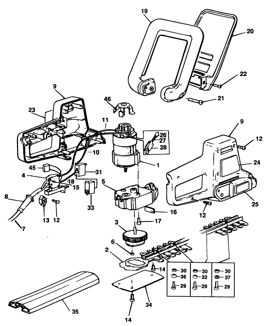 Black & Decker GT334 Type 1 Clipper Spare Parts