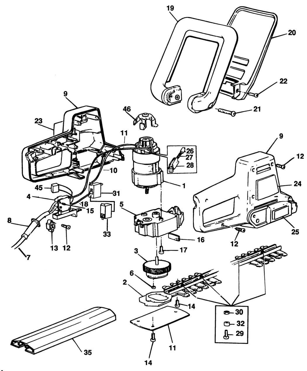 Black & Decker GT344 Type 1 Clipper Spare Parts