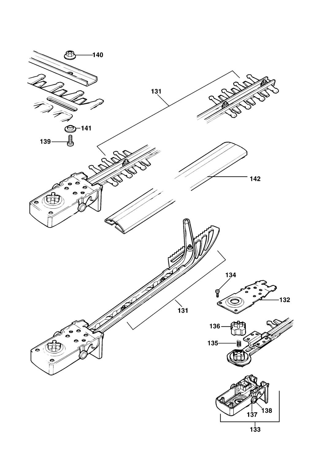 Black & Decker GTB10 Type 1 Hedgetrimmer Spare Parts