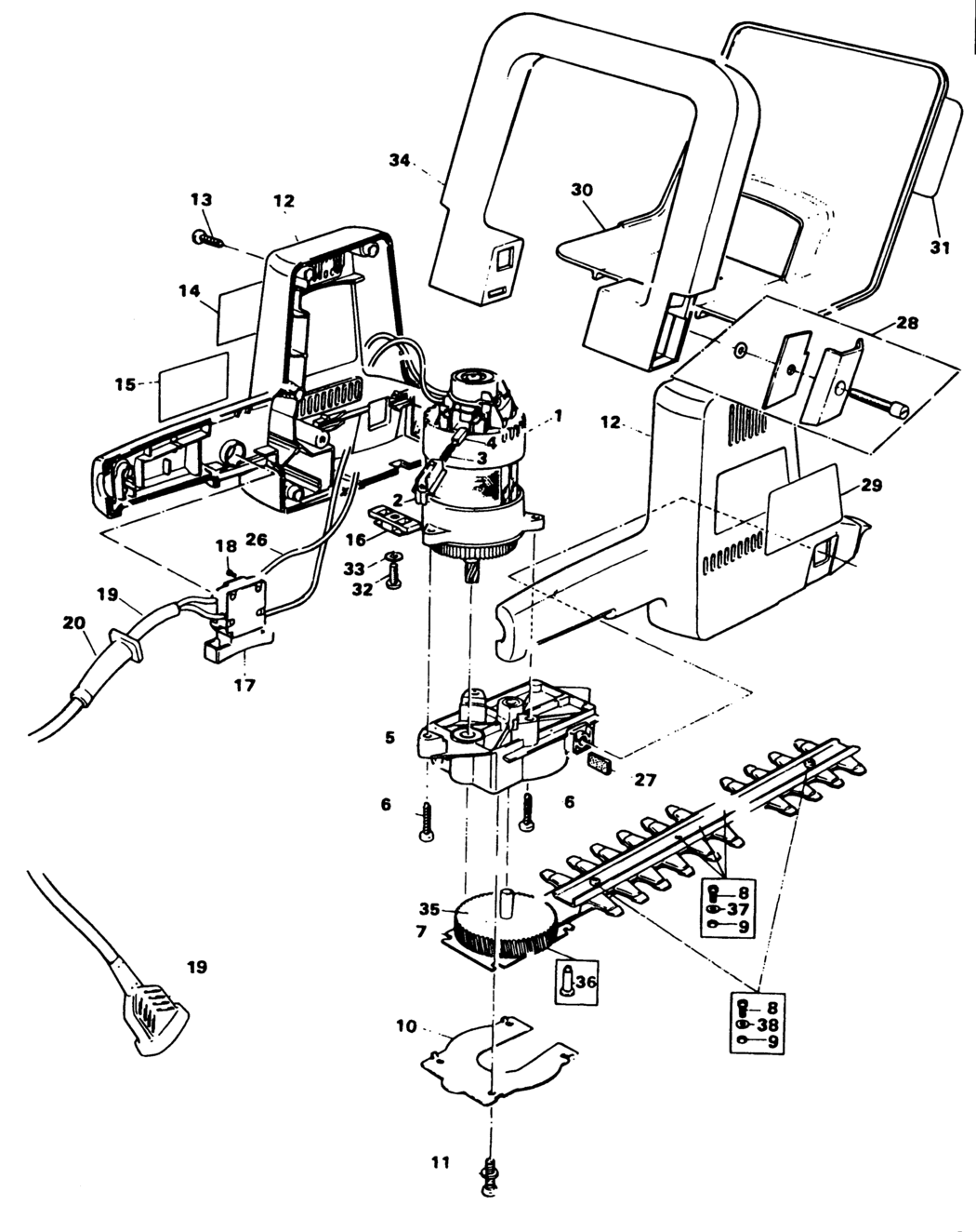 Black & Decker T400 Type 1 Hedgeclipper Spare Parts