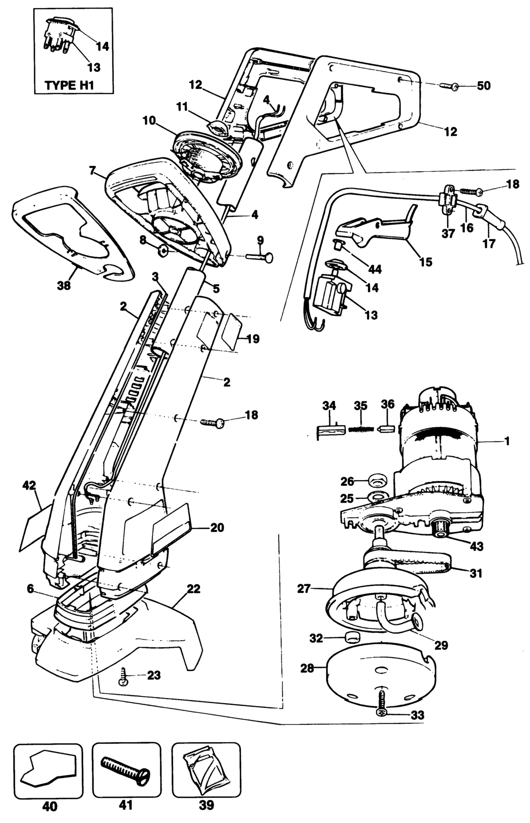 Black Decker GL620 Type 1 String Trimmer Spare Parts Miles