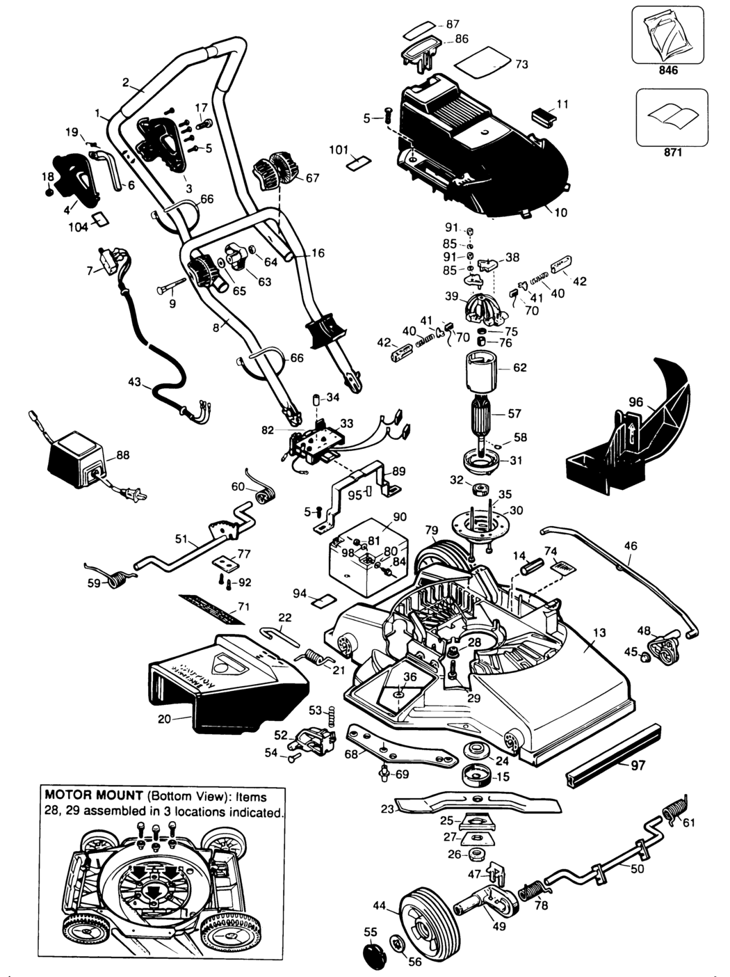 Black & Decker GRC645 Type 2 Cordless Mower Spare Parts