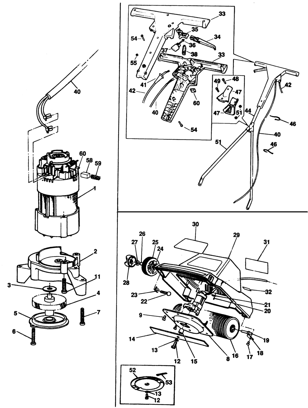 Black & Decker GR101 Type 1 Rotary Mower Spare Parts