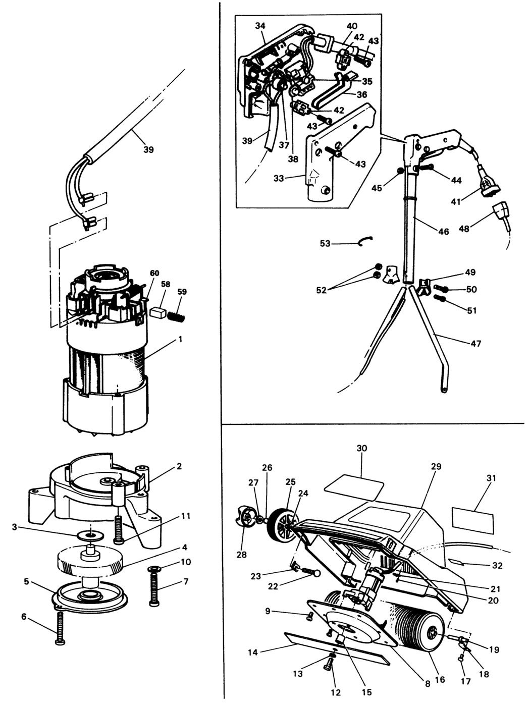 Black & Decker R1 Type 1 Rotary Mower Spare Parts