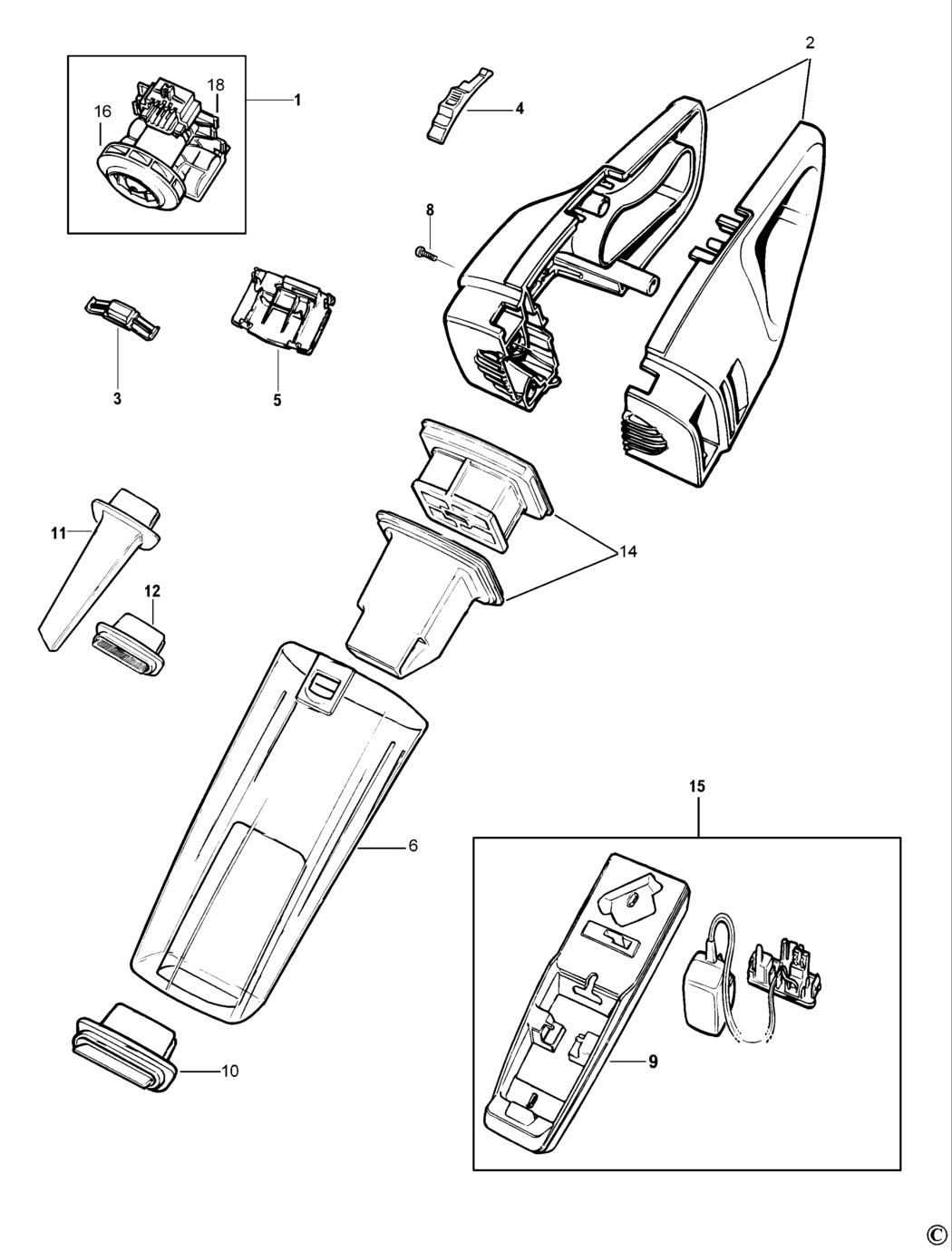 Black & Decker HC435-----D Type 3 Dustbuster Spare Parts