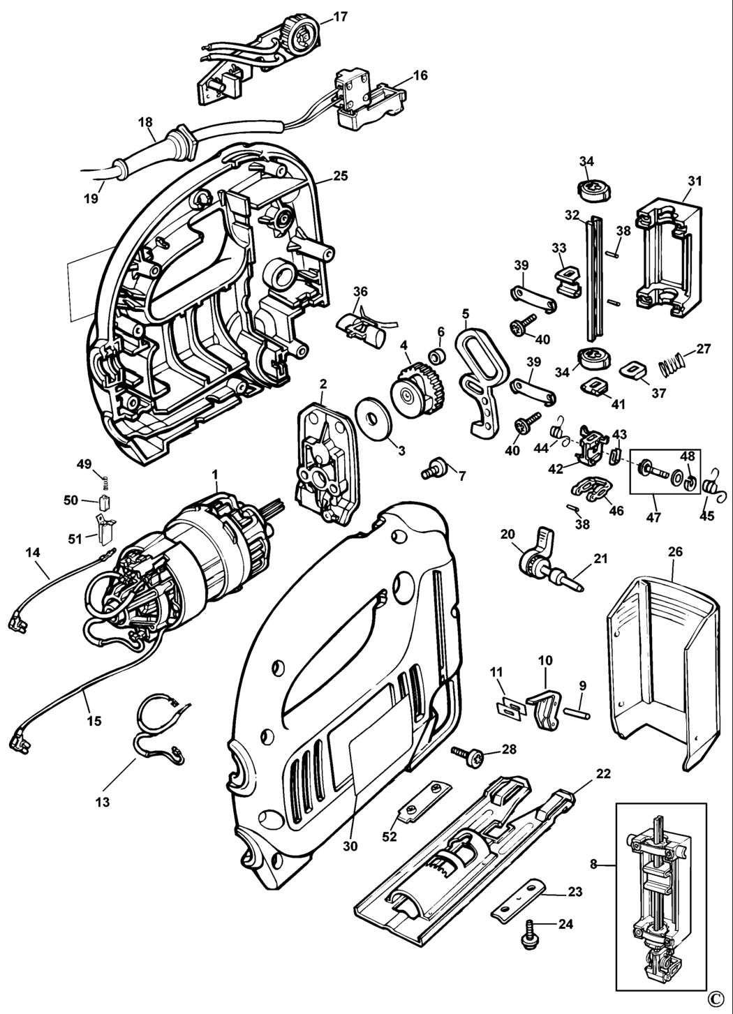 Black & Decker KS655PE Type 4 Jigsaw Spare Parts