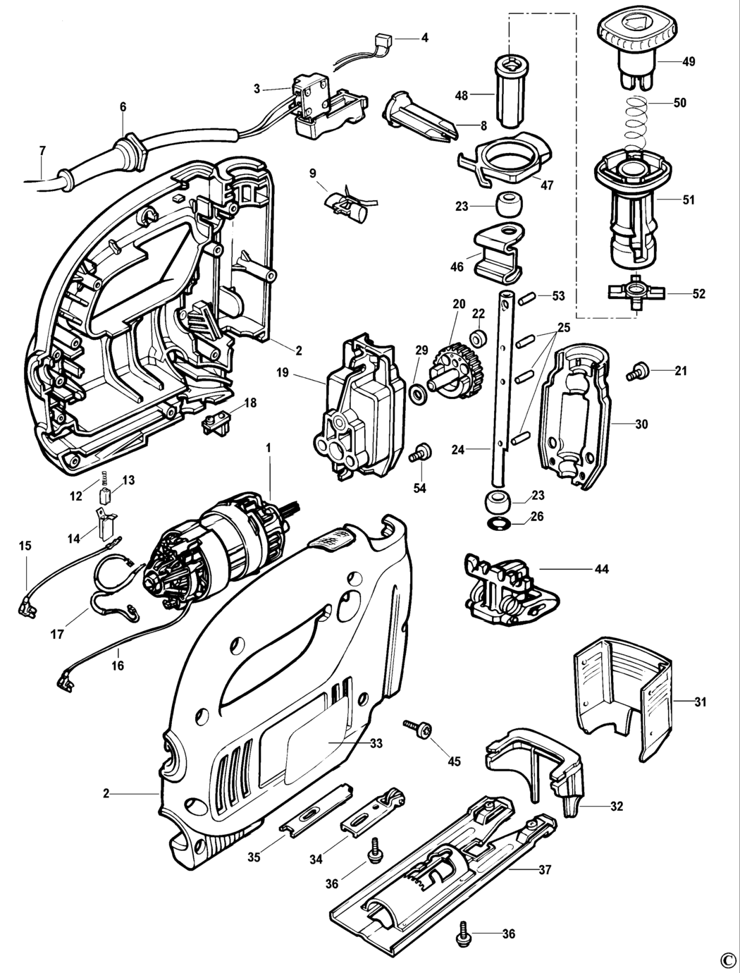 Black & Decker KS635S Type 4 Jigsaw Spare Parts