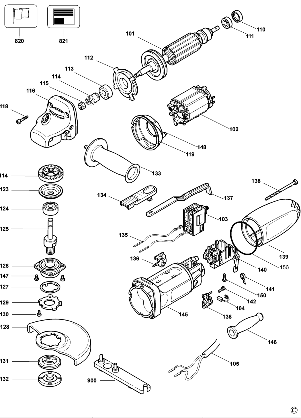 Black & Decker CD500 Type 2 Angle Grinder Spare Parts