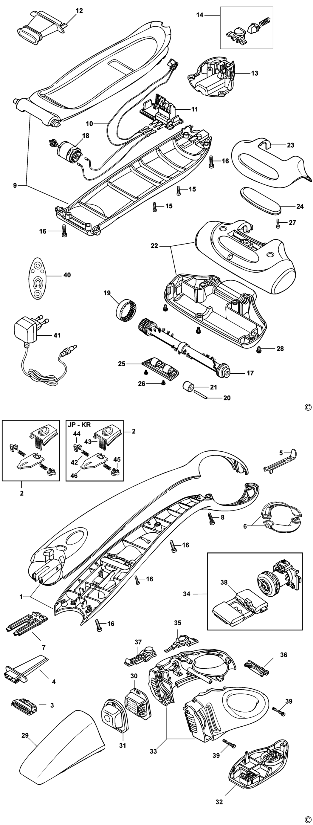 Black & Decker FV9601 Type H2 Floor Vac Spare Parts