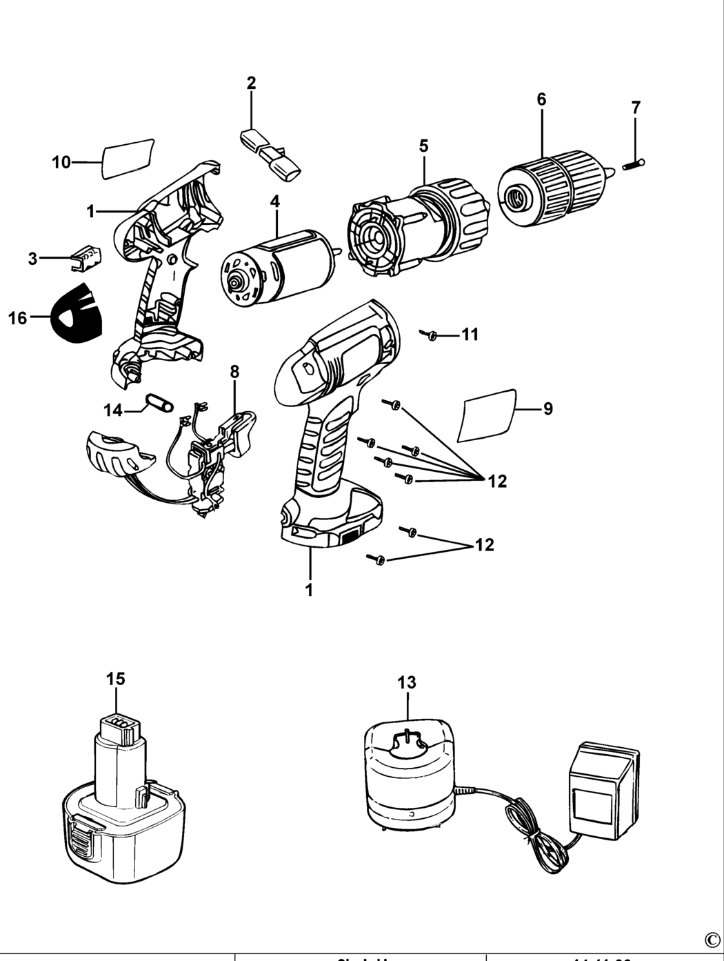 Black & Decker CD14C Type 4 Cordless Drill Spare Parts