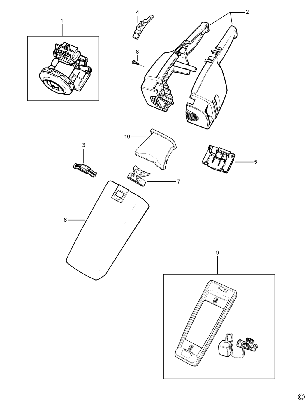 Black & Decker HC410 Type 4 Dustbuster Spare Parts