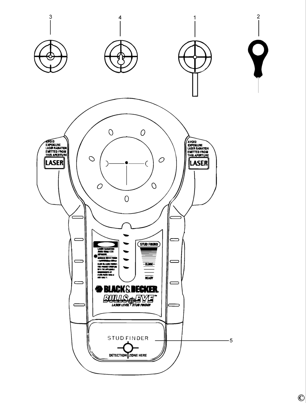 Black & Decker LZR1 Type 1 Laser Spare Parts