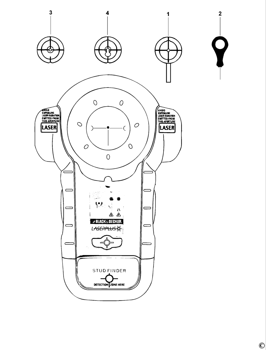 Black & Decker LZR2 Type 1 Laser Spare Parts