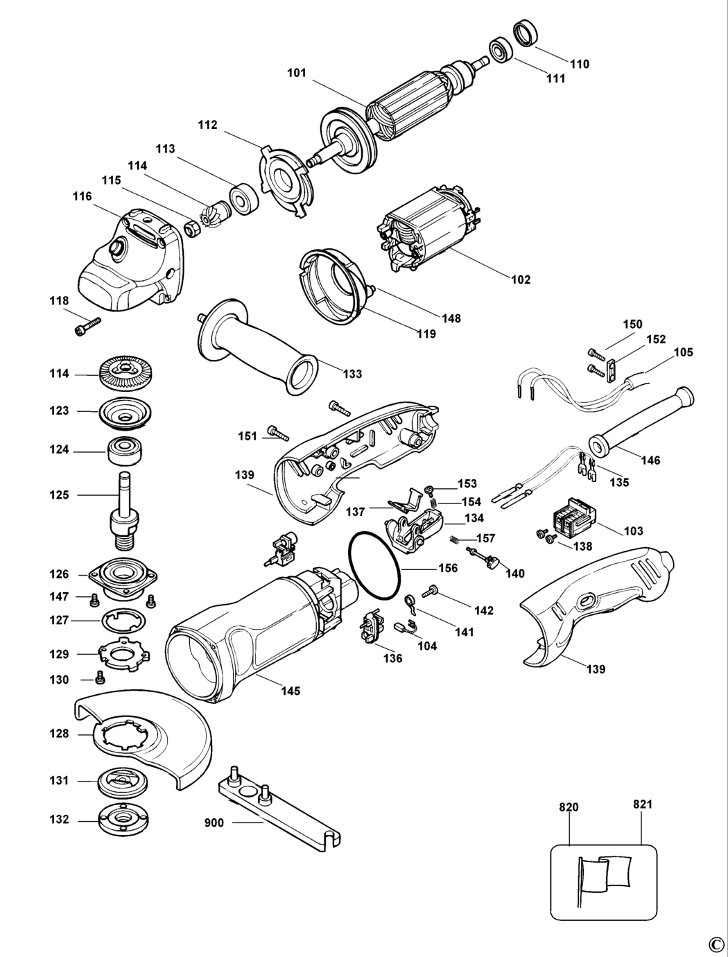 Black & Decker KG85 Type 3 Angle Grinder Spare Parts