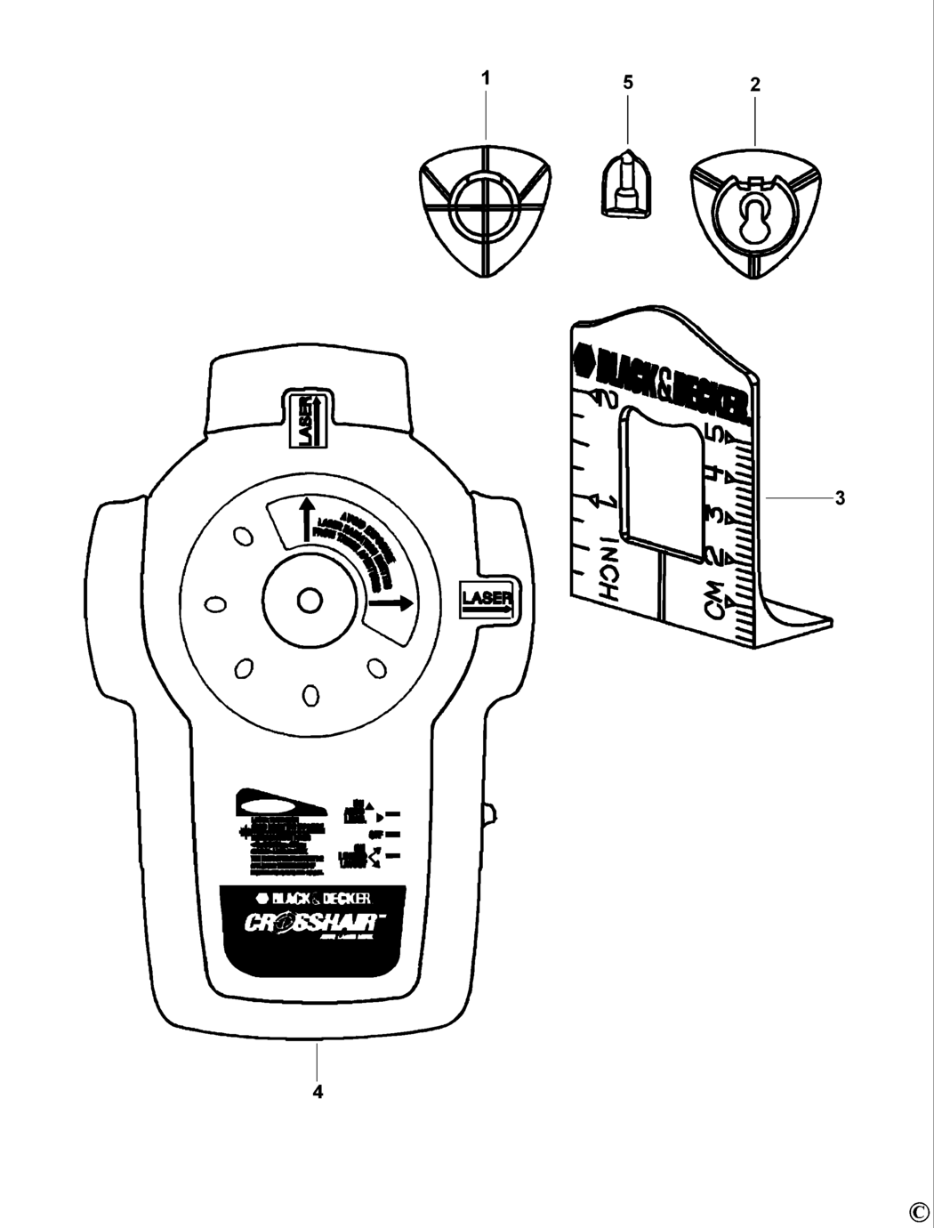 Black & Decker LZR5 Type 1 Laser Spare Parts