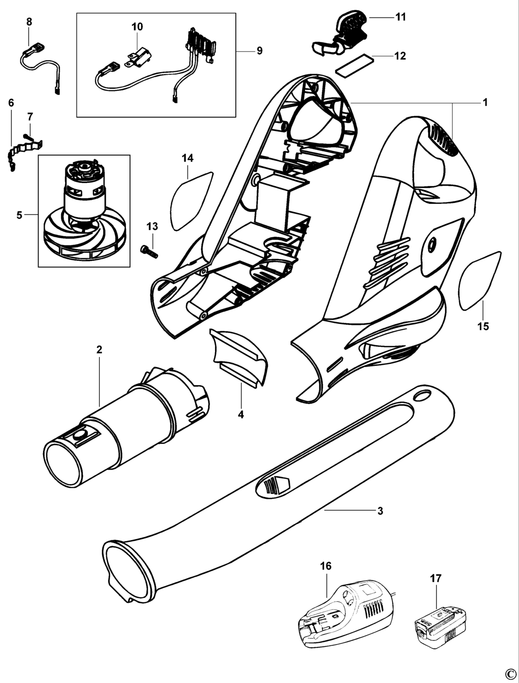 Black & Decker NS118 Type 1 Powerbrush Spare Parts