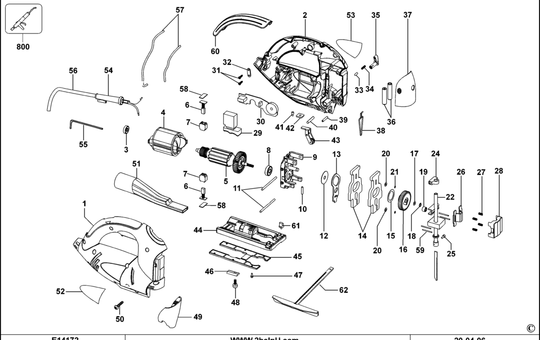 Black & Decker KS710LK Type 1 Jigsaw Spare Parts