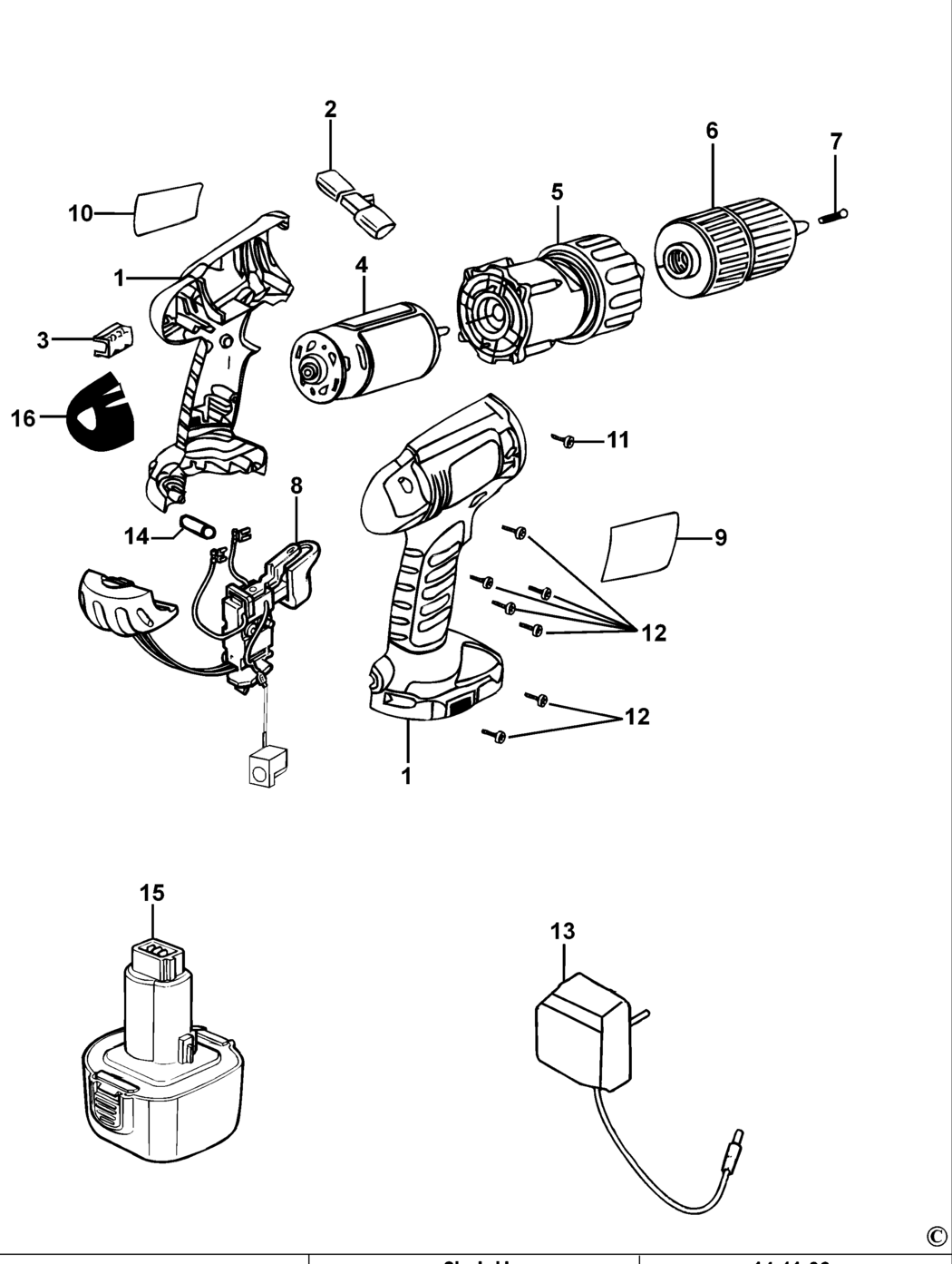 Black & Decker CD14C Type 3 Cordless Drill Spare Parts