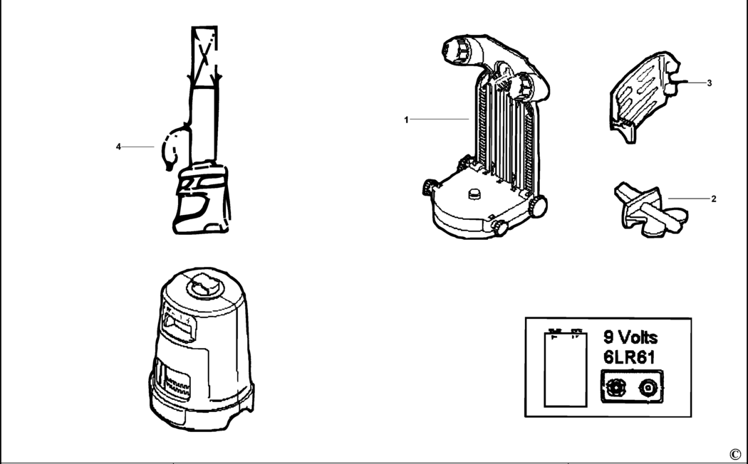 Black & Decker LZR6 Type 1 Laser Spare Parts