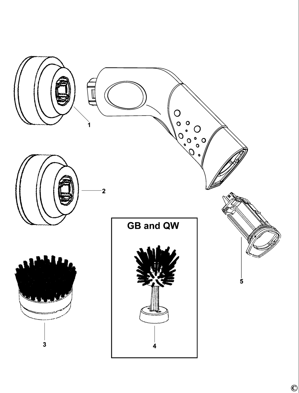 Black & Decker S100------A Type 1 Scrubbrusher Spare Parts