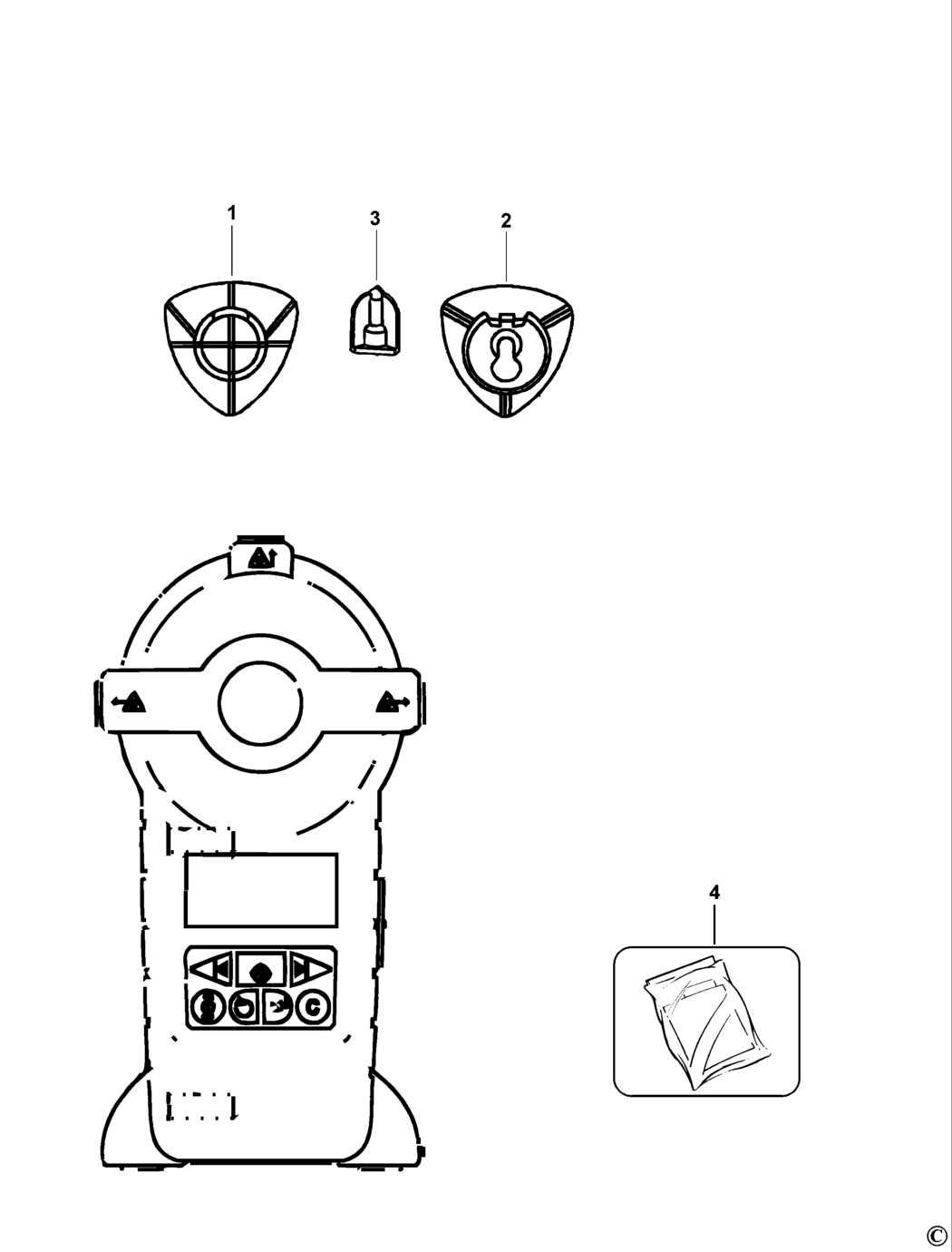 Black & Decker BDL500M Type 1 Laser Spare Parts