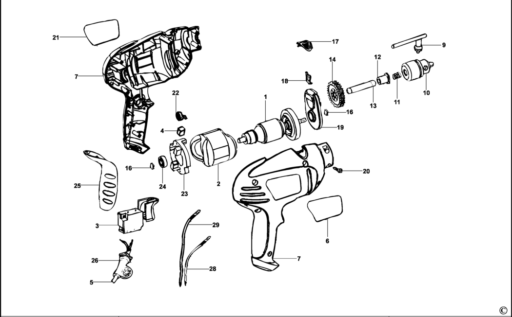 Black & Decker BH100 Type 3 Drill Spare Parts