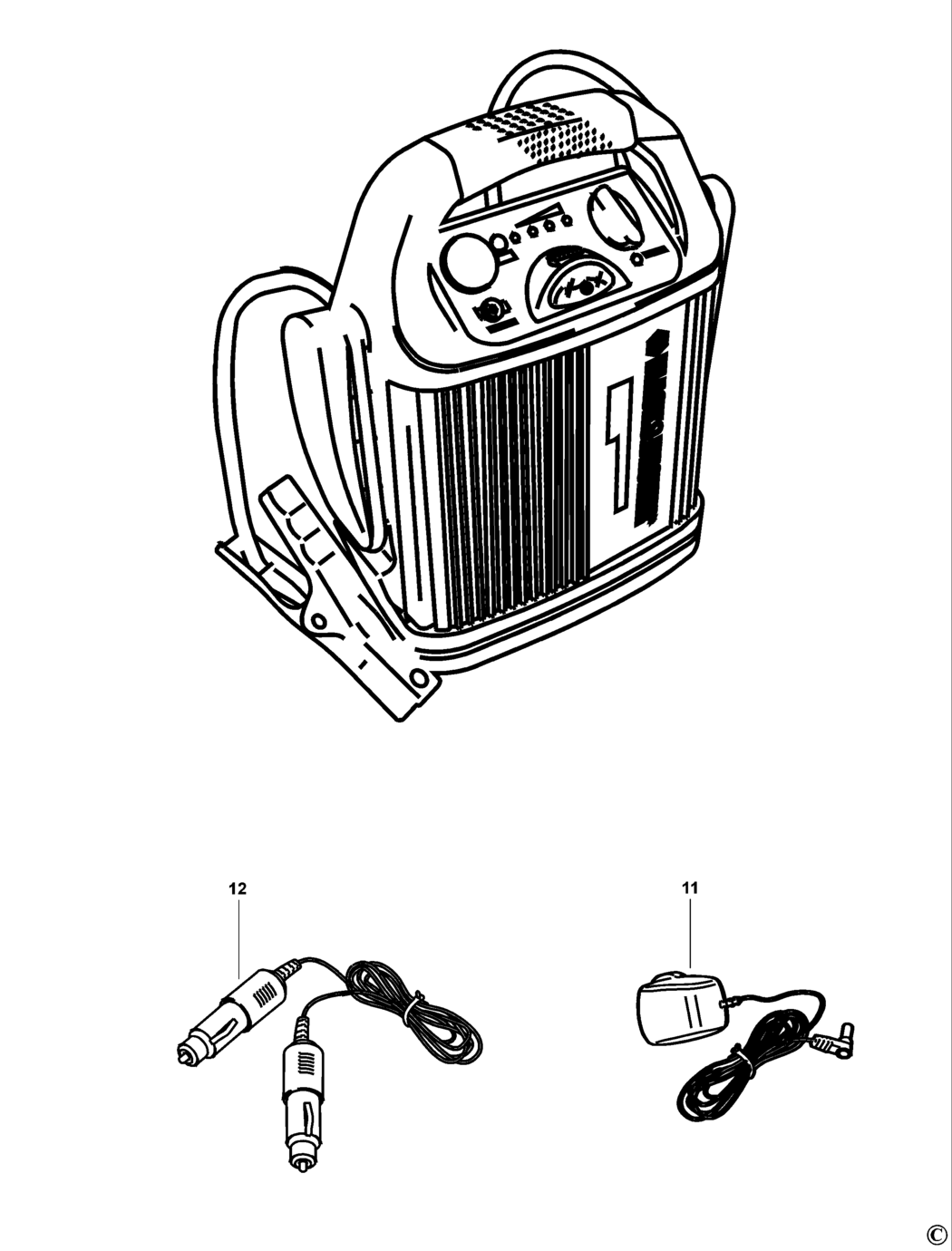 Black & Decker BDV012 Type 1 Jump Starter Spare Parts