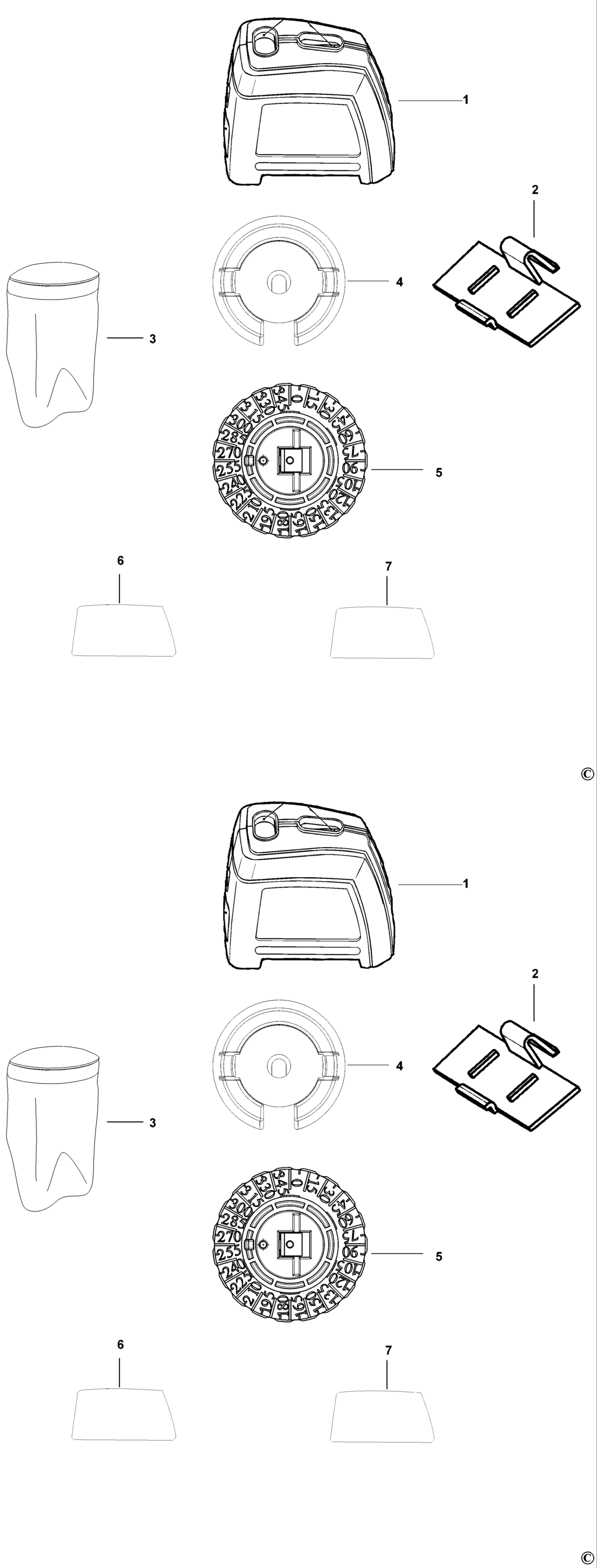 Black & Decker BDL220S Type 1 Laser Spare Parts