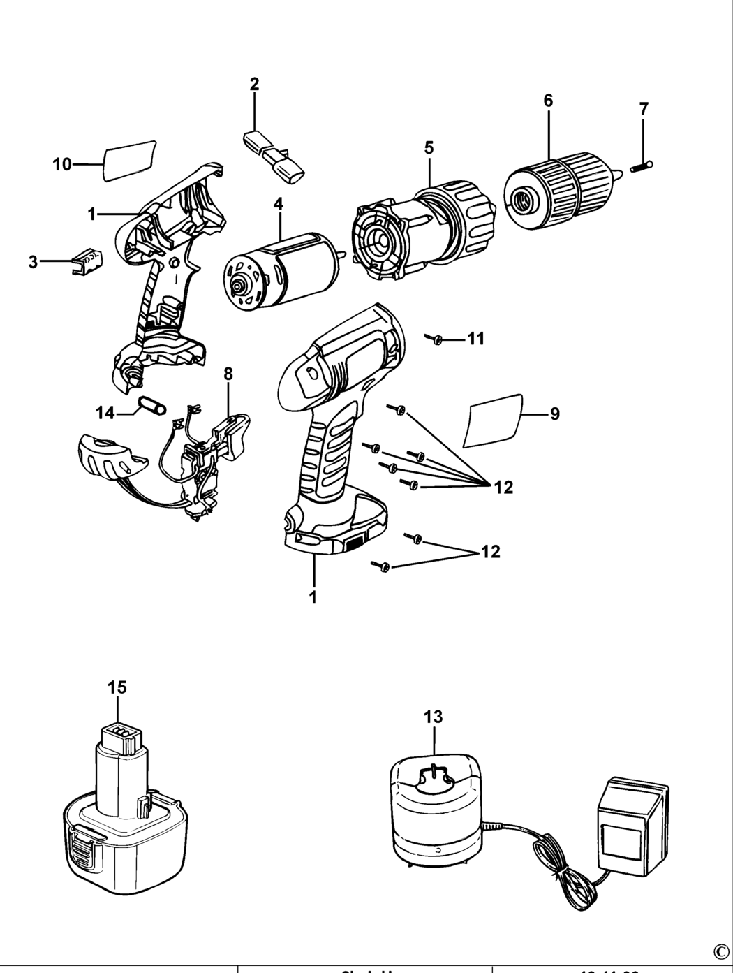 Black & Decker CD14C Type 2 Cordless Drill Spare Parts