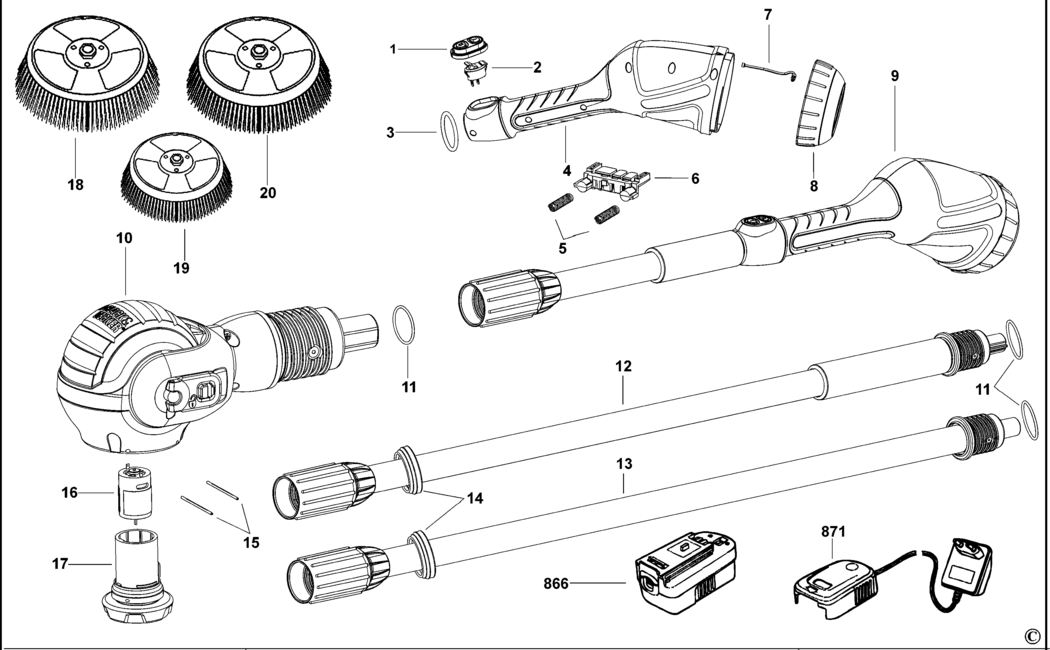 Black & Decker GPC900 Type 1 Powerbrush Spare Parts