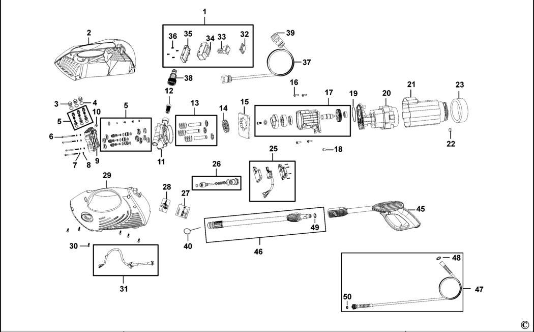 Black & Decker Z-PW1450 Type 1 Pressure Washer Spare Parts