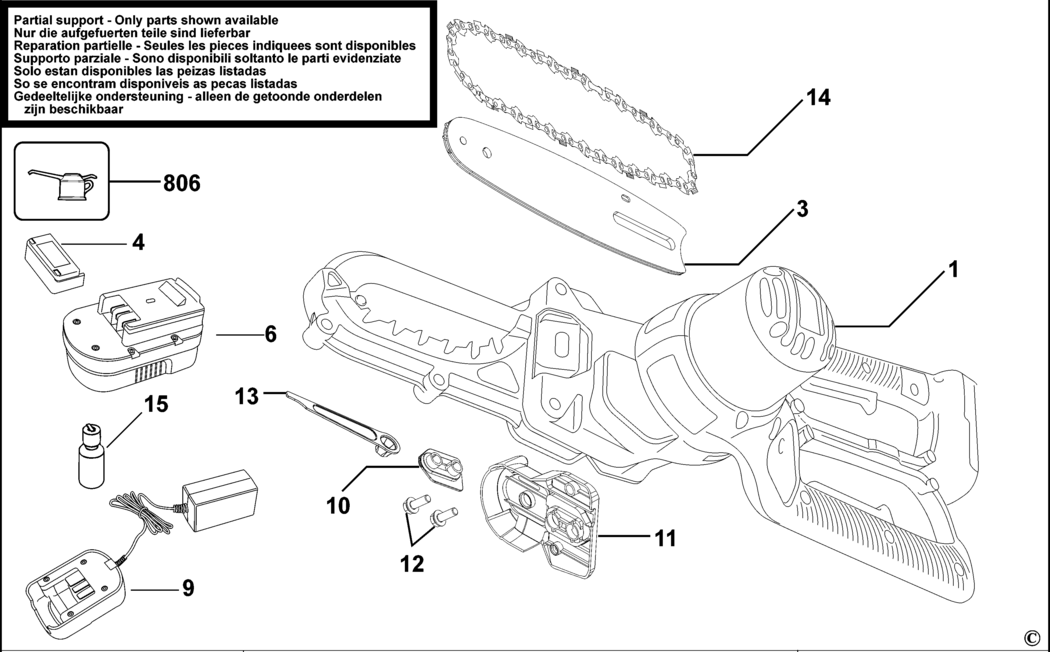 Black & Decker GKC1000 Type H1 Powered Lopper Spare Parts