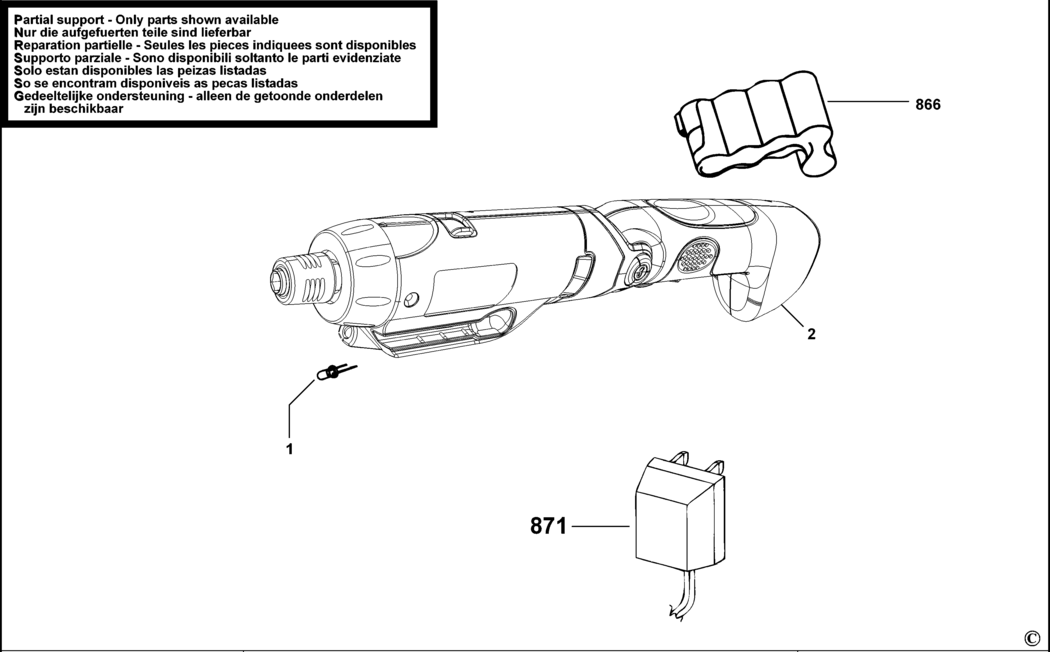 Black Decker PD600 Type 1 Cordless Screwdriver Spare Parts