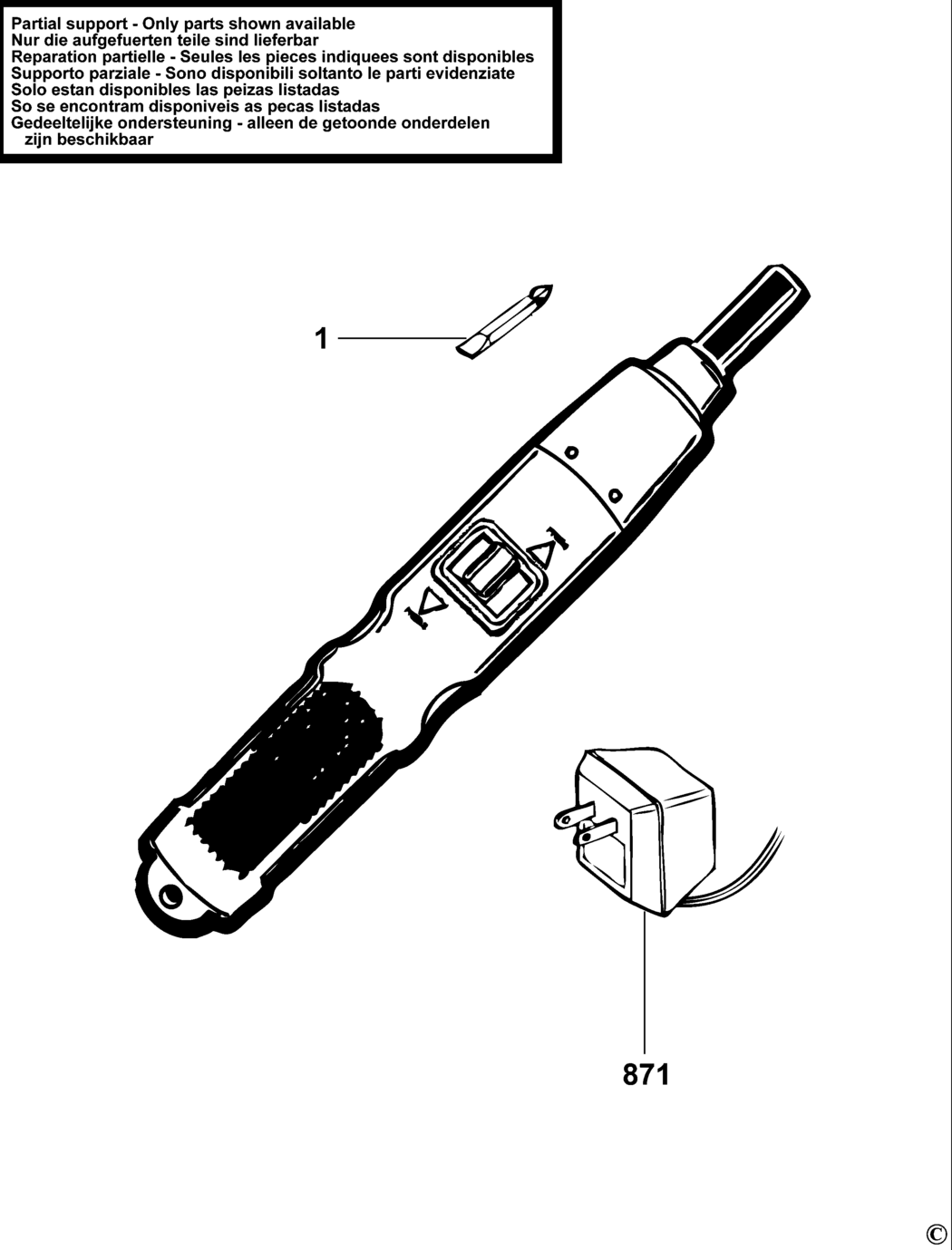 Black & Decker 9074CTN Type 1 Cordless Screwdriver Spare Parts