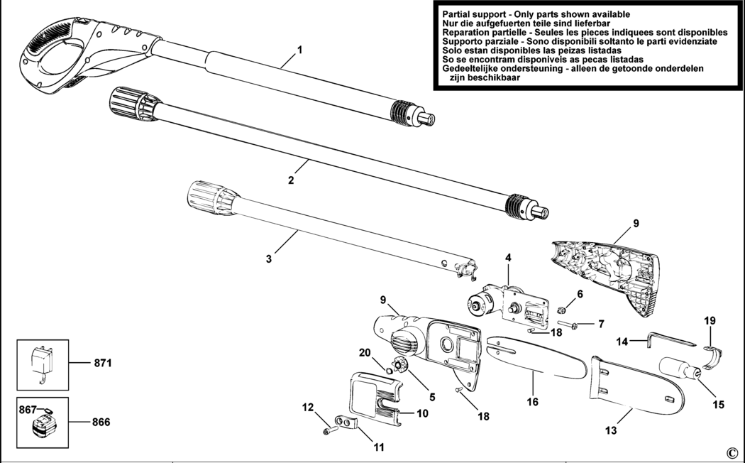 Black & Decker NPP2018 Type 1 Pruner Spare Parts