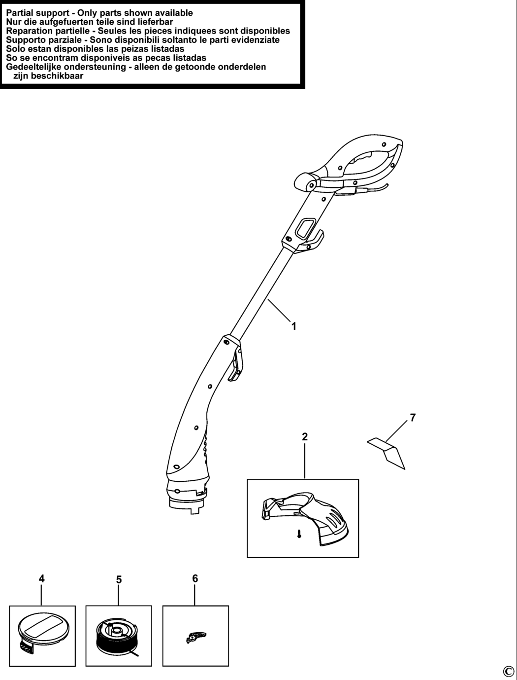 Black & Decker GL280 Type 2 String Trimmer Spare Parts