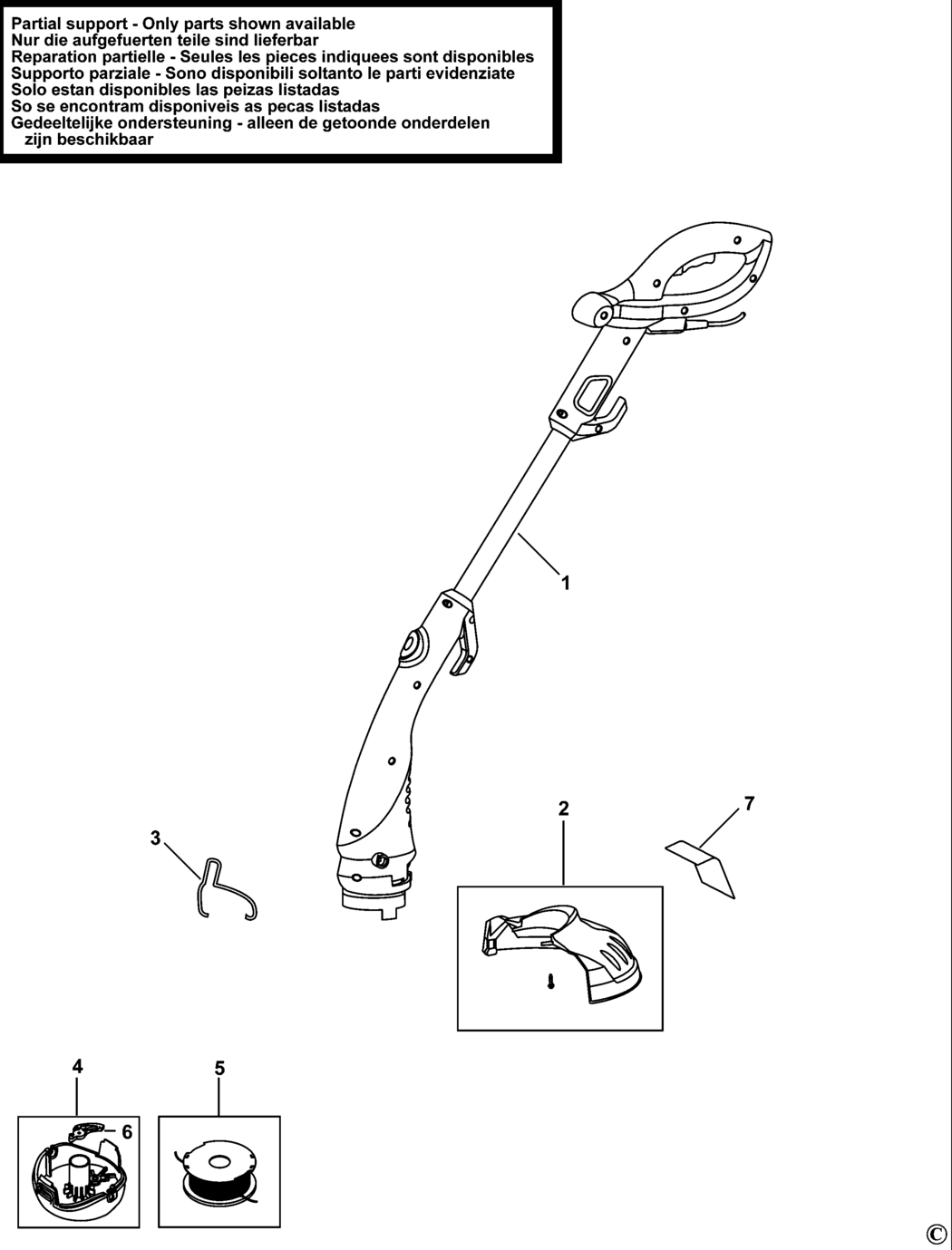 Black & Decker GL315 Type 2 String Trimmer Spare Parts