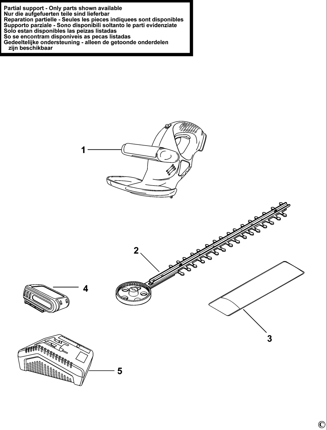 Black & Decker GTC610L Type H1 C'less Hedgetrimmer Spare Parts