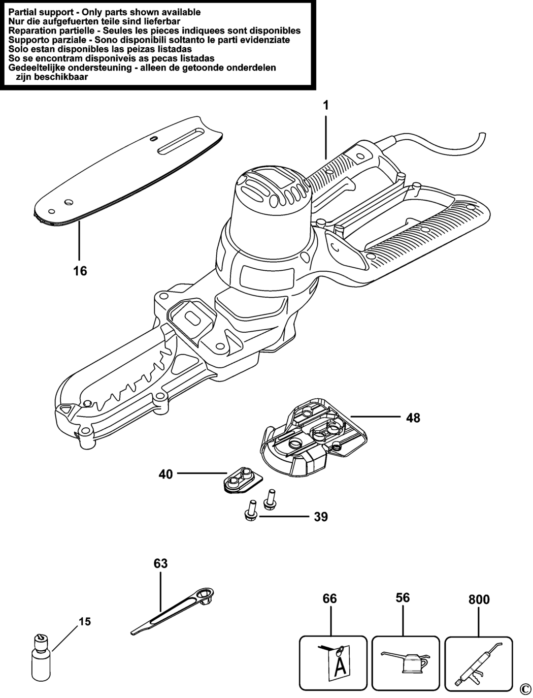 Black & Decker GK1000 Type 2 Powered Lopper Spare Parts