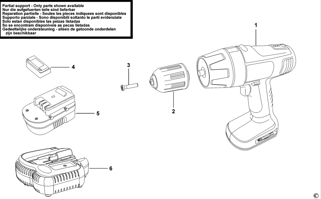 Black & Decker PS12 Type H1 Cordless Drill Spare Parts