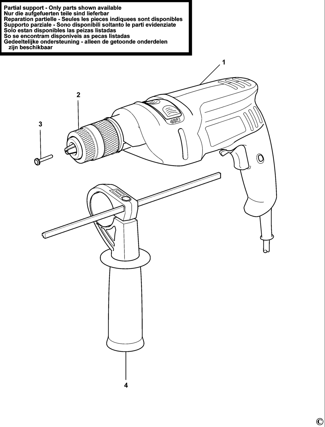 Black & Decker AST22XC Type 1 Drill Spare Parts